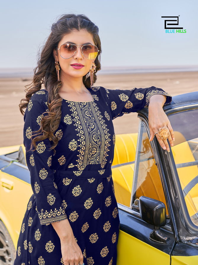 Blue Hills Shehzadi Fancy Ethnic Wear Wholesale Printed Kurtis Catalog